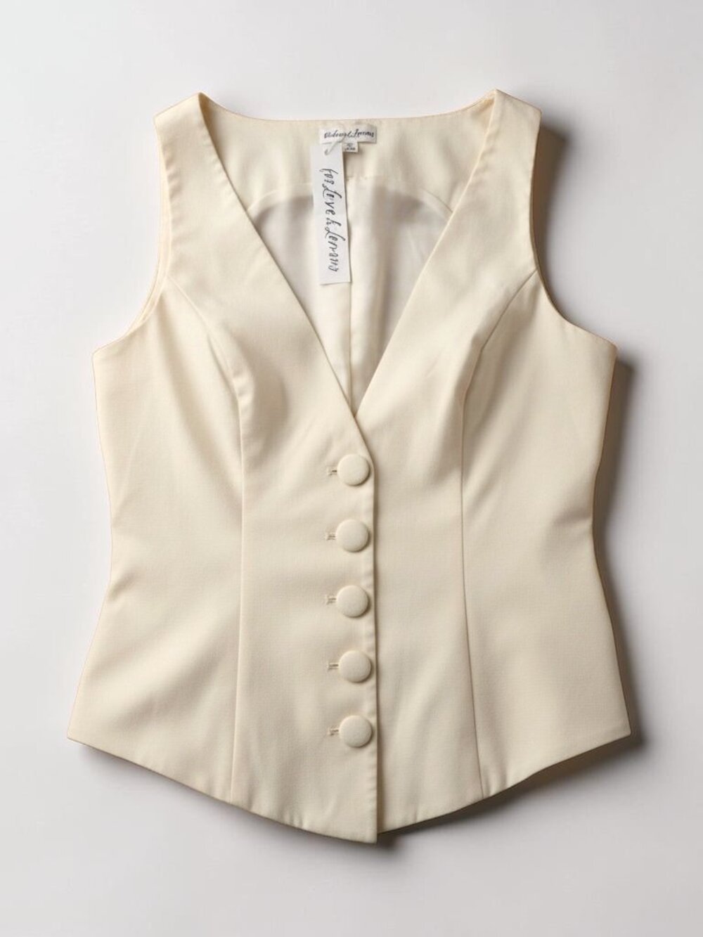 FOR LOVE & LEMONS Elanah Vest | Yellow | XS | NWT